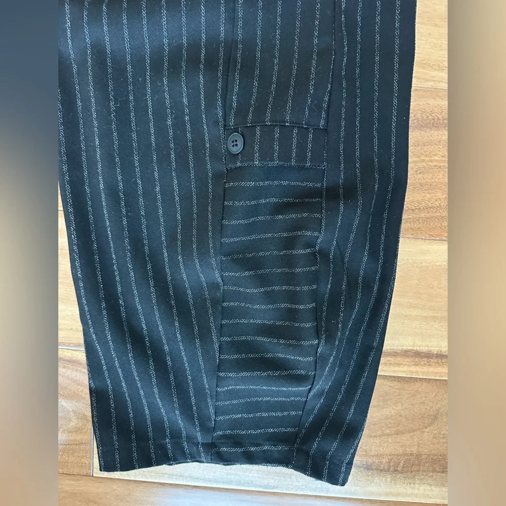 Lisa Bayne Black Striped Lantern Pant.  Size Small_4